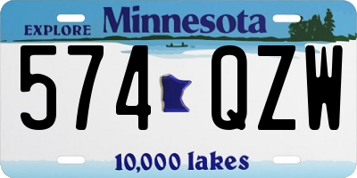 MN license plate 574QZW