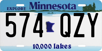 MN license plate 574QZY