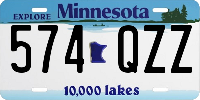 MN license plate 574QZZ