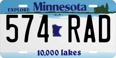 MN license plate 574RAD