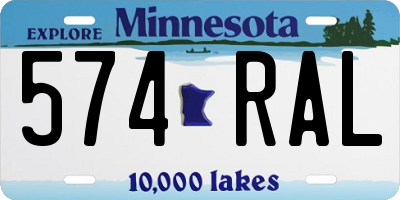 MN license plate 574RAL