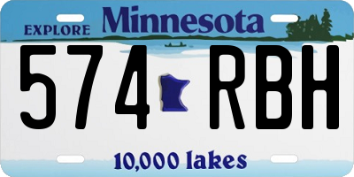 MN license plate 574RBH