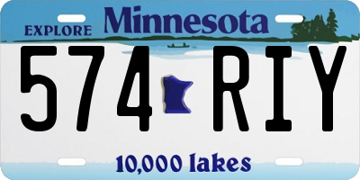 MN license plate 574RIY