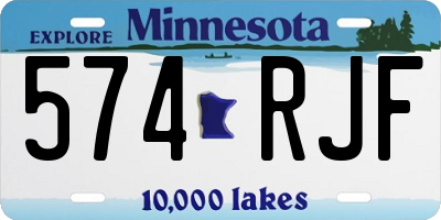 MN license plate 574RJF