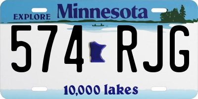 MN license plate 574RJG