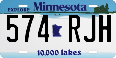 MN license plate 574RJH