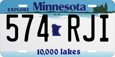 MN license plate 574RJI