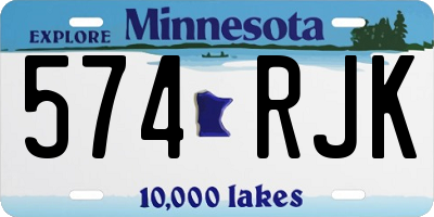 MN license plate 574RJK