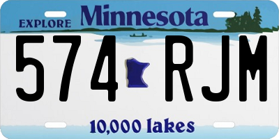 MN license plate 574RJM