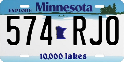 MN license plate 574RJO