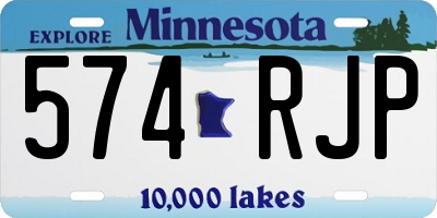 MN license plate 574RJP