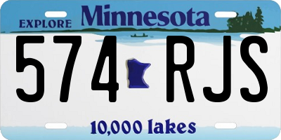 MN license plate 574RJS