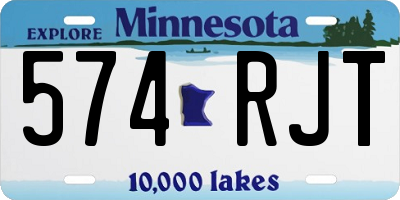 MN license plate 574RJT
