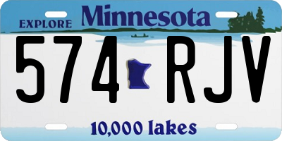 MN license plate 574RJV