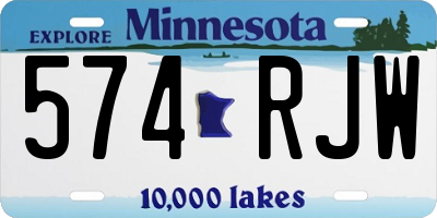 MN license plate 574RJW