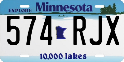 MN license plate 574RJX