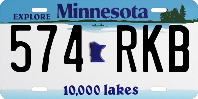 MN license plate 574RKB