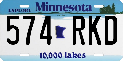 MN license plate 574RKD