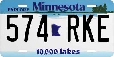 MN license plate 574RKE