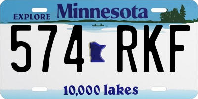 MN license plate 574RKF