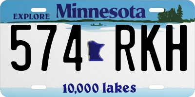 MN license plate 574RKH