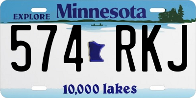 MN license plate 574RKJ
