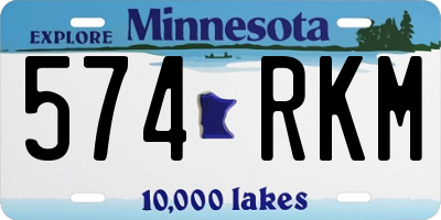 MN license plate 574RKM