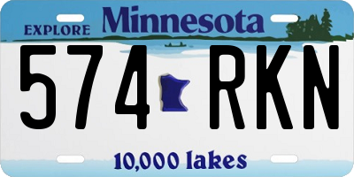 MN license plate 574RKN