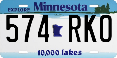 MN license plate 574RKO