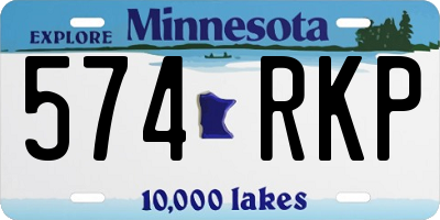 MN license plate 574RKP
