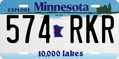 MN license plate 574RKR