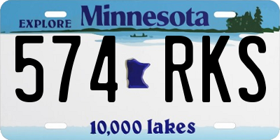 MN license plate 574RKS