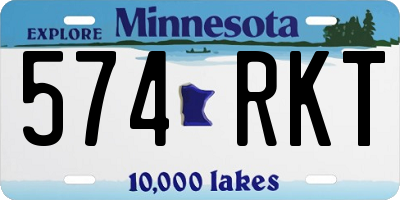 MN license plate 574RKT