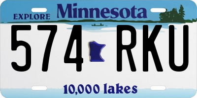MN license plate 574RKU
