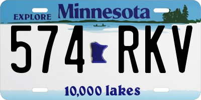 MN license plate 574RKV