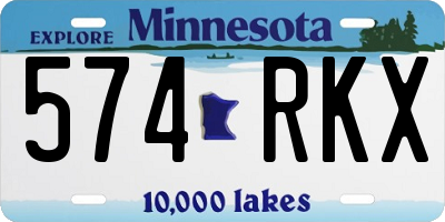 MN license plate 574RKX