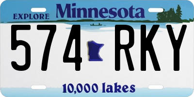 MN license plate 574RKY