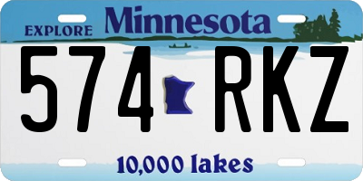 MN license plate 574RKZ