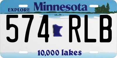 MN license plate 574RLB