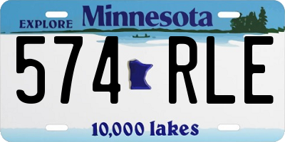 MN license plate 574RLE