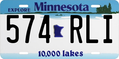 MN license plate 574RLI