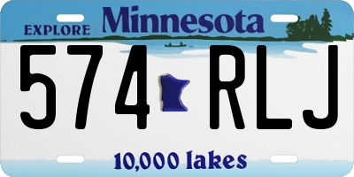 MN license plate 574RLJ