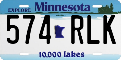 MN license plate 574RLK
