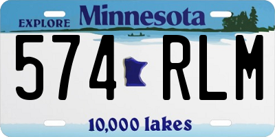 MN license plate 574RLM
