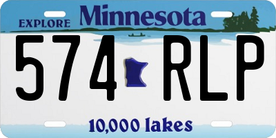 MN license plate 574RLP