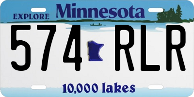MN license plate 574RLR