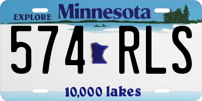 MN license plate 574RLS