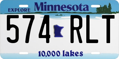 MN license plate 574RLT