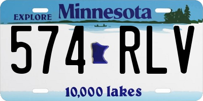 MN license plate 574RLV