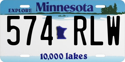 MN license plate 574RLW